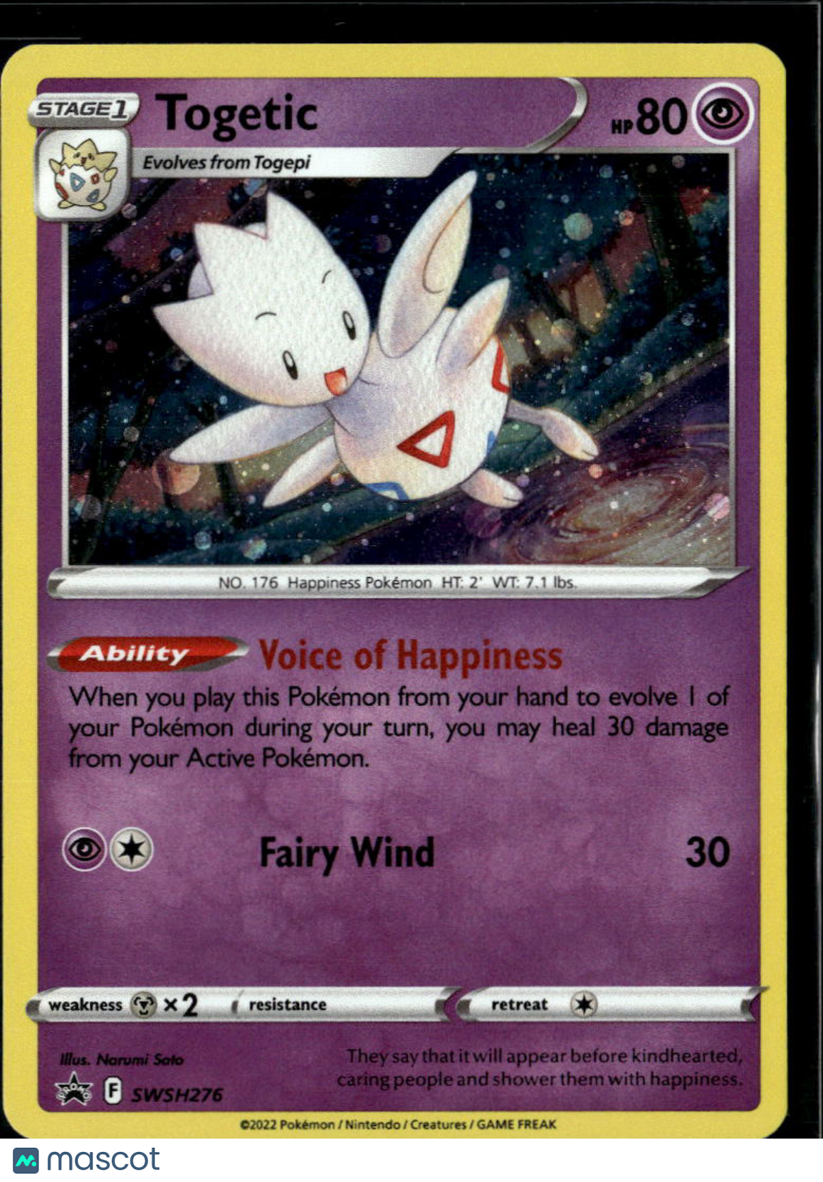 Togetic Sword & Shield Holo Black Star Promo #SWSH276