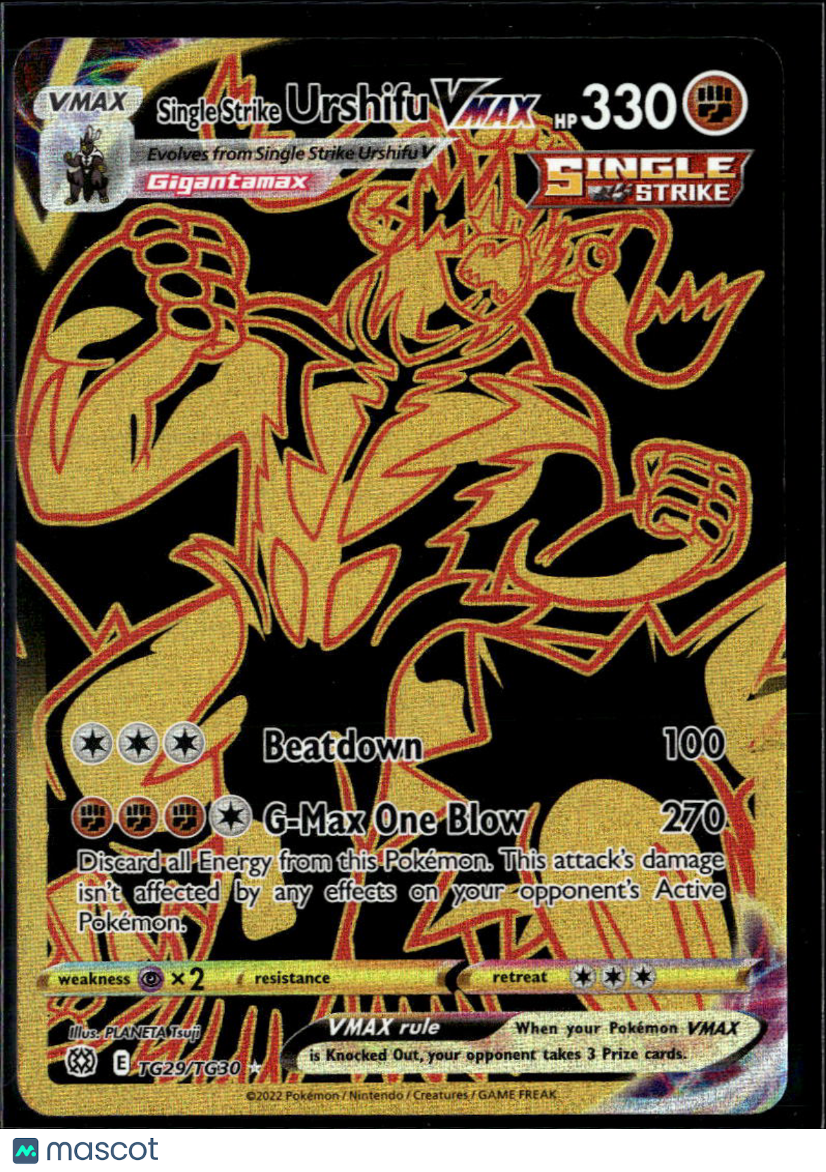 Single Strike Urshifu VMAX 2022 Astral Radiance Holo Rare #TG29/TG30