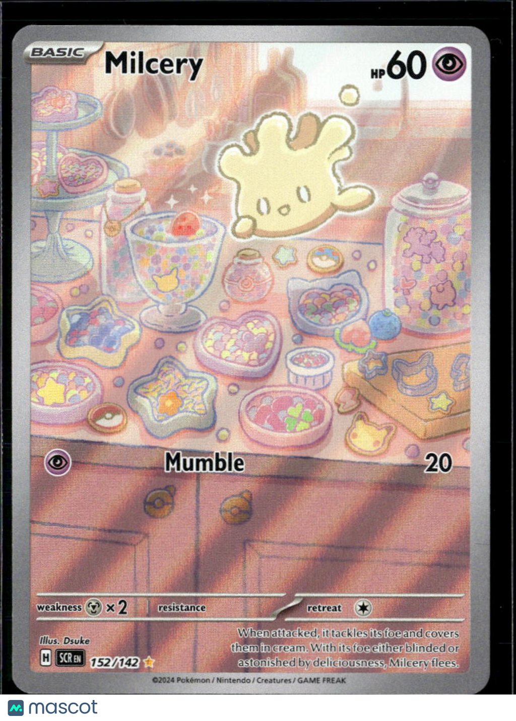 Milcery 2024 Stellar Crown Holo Secret Rare #152/142