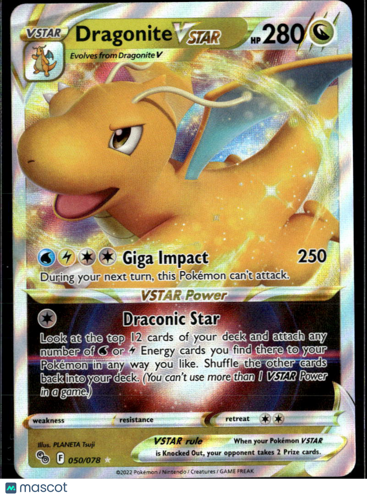 Dragonite VSTAR 2022 GO Holo Ultra Rare #50/78