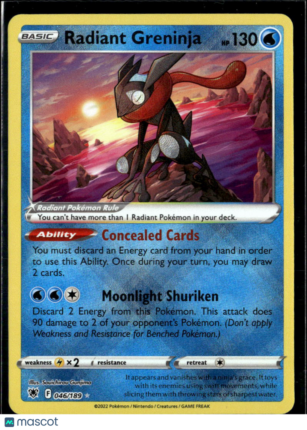 Radiant Greninja 2022 Astral Radiance Holo Rare #46/189