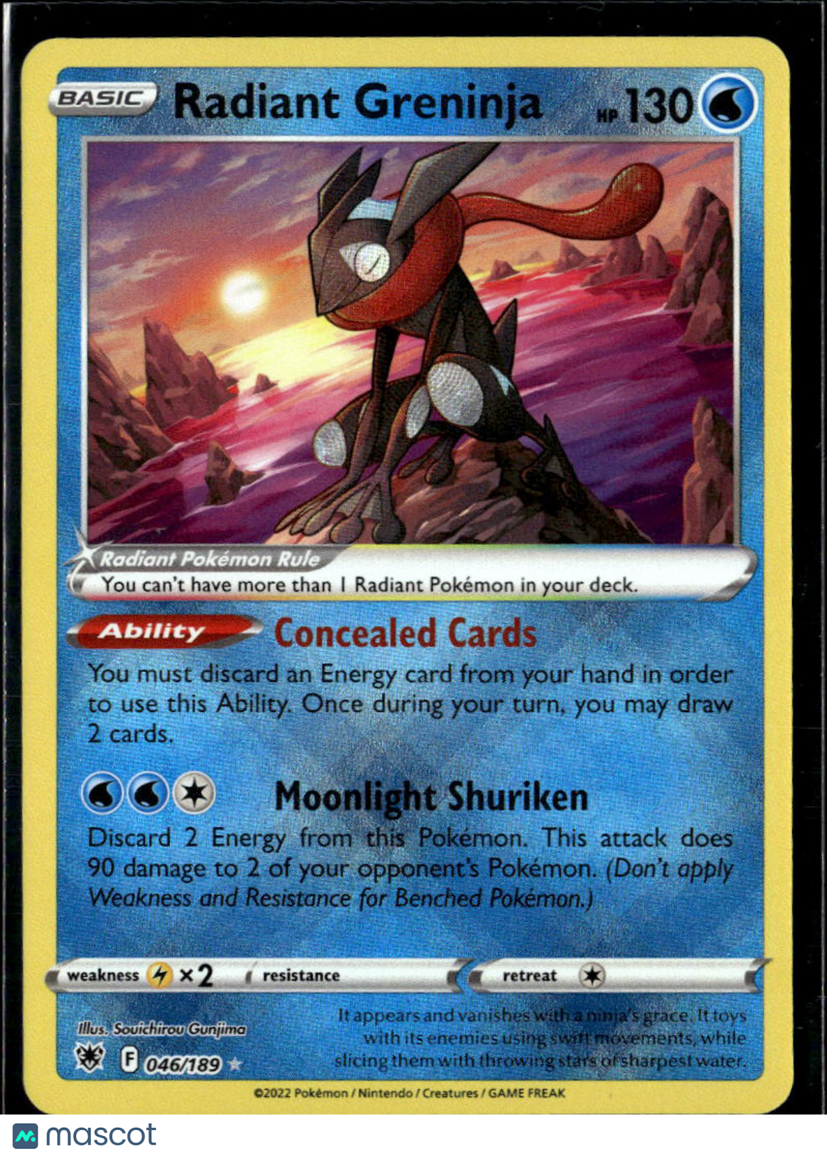 Radiant Greninja 2022 Astral Radiance Holo Rare #46/189