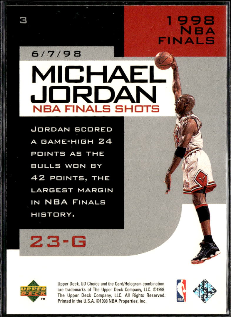 Michael Jordan 1998 Upper Deck Choice #3 Chicago Bulls