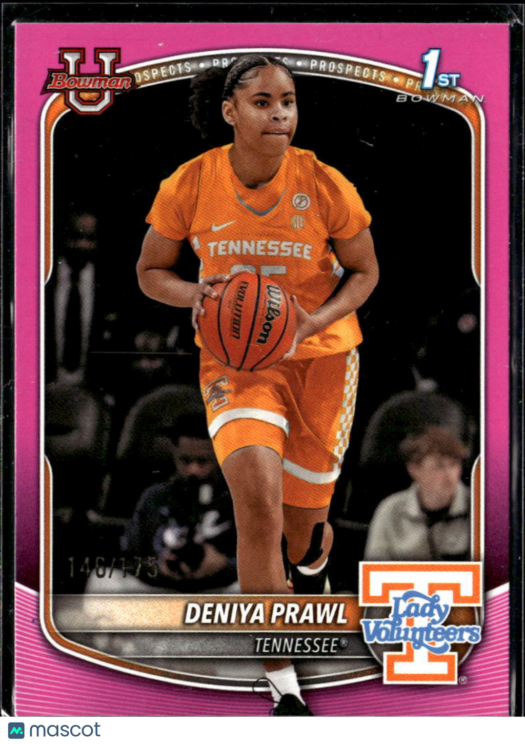 Deniya Prawl 2025 Bowman University 1st Pink /175 Tennessee Volunteers