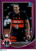Kyshawn George 2025 Bowman Chrome Purple Refractor /199 Washington Wizards