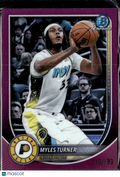Myles Turner 2025 Bowman Chrome Purple Refractor /199 Indiana Pacers