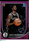 Drake Powell 2025 Bowman Chrome RC Purple /199 Brooklyn Nets