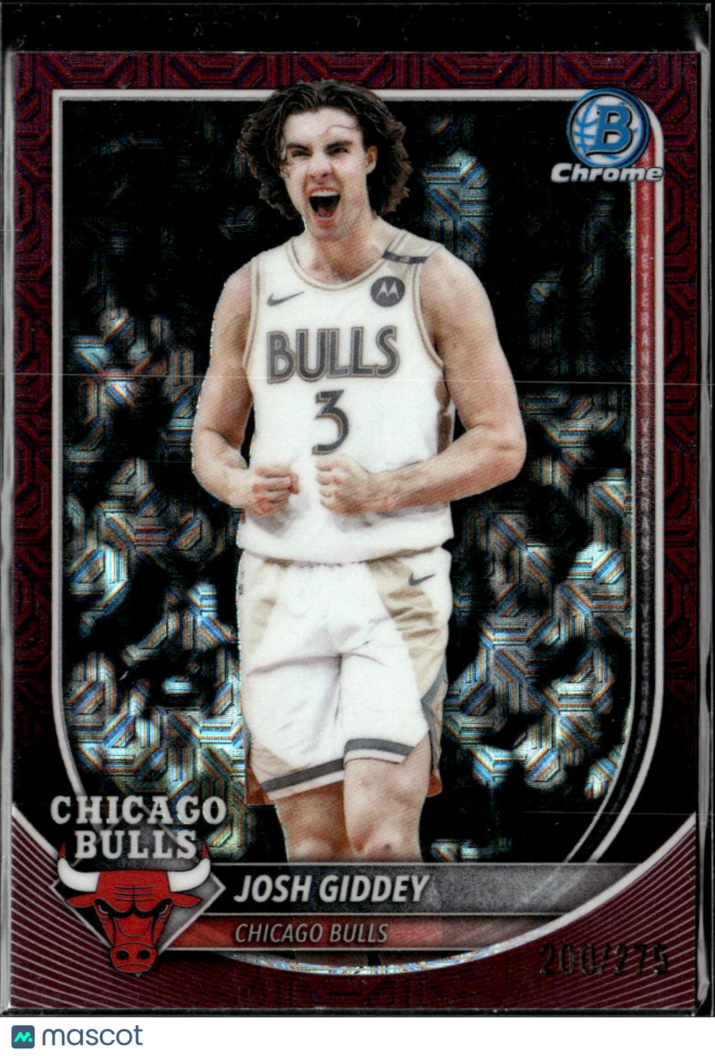 Josh Giddey 2025 Bowman Chrome Burgandy /275 Chicago Bulls