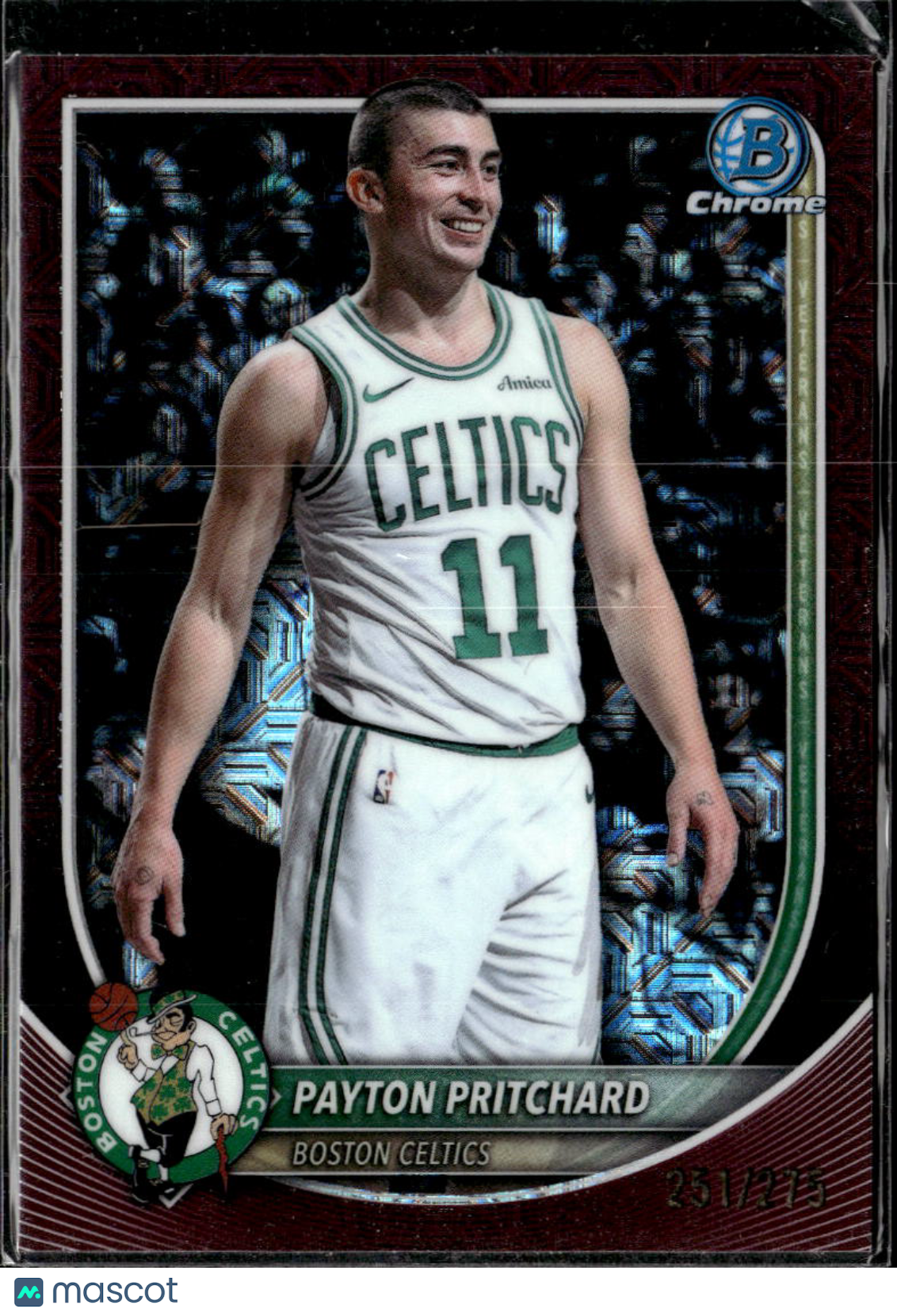 Payton Pritchard 2025 Bowman Chrome Burgandy /275 Boston Celtics