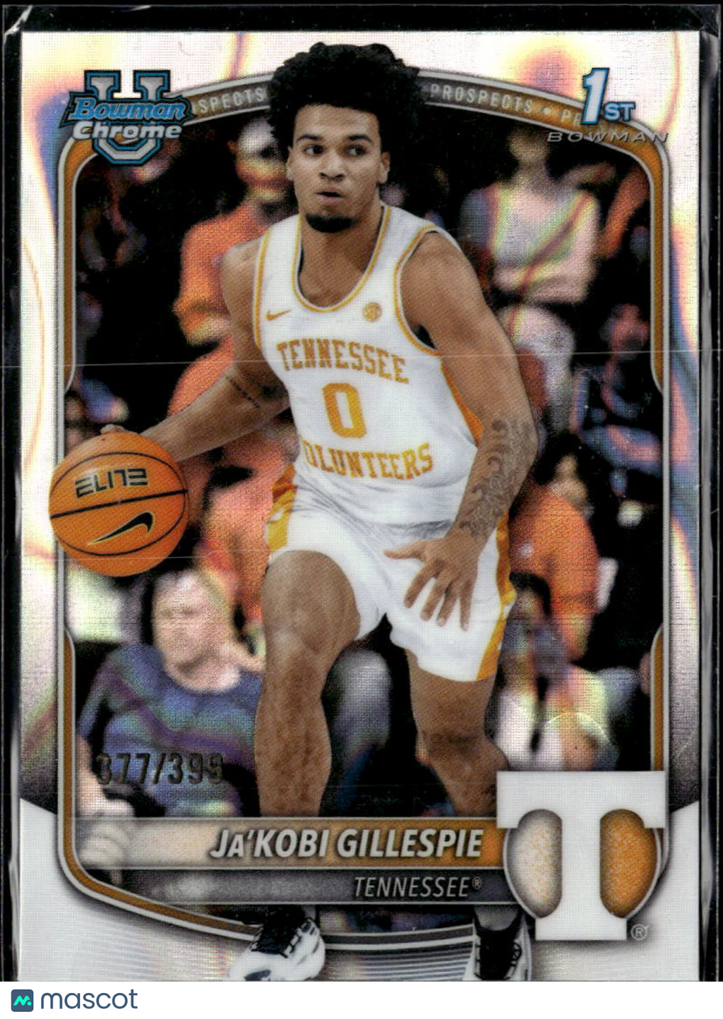 Ja'Kobi Gillespie 2025 Bowman Chrome University 377/399 Tennessee Volunteers