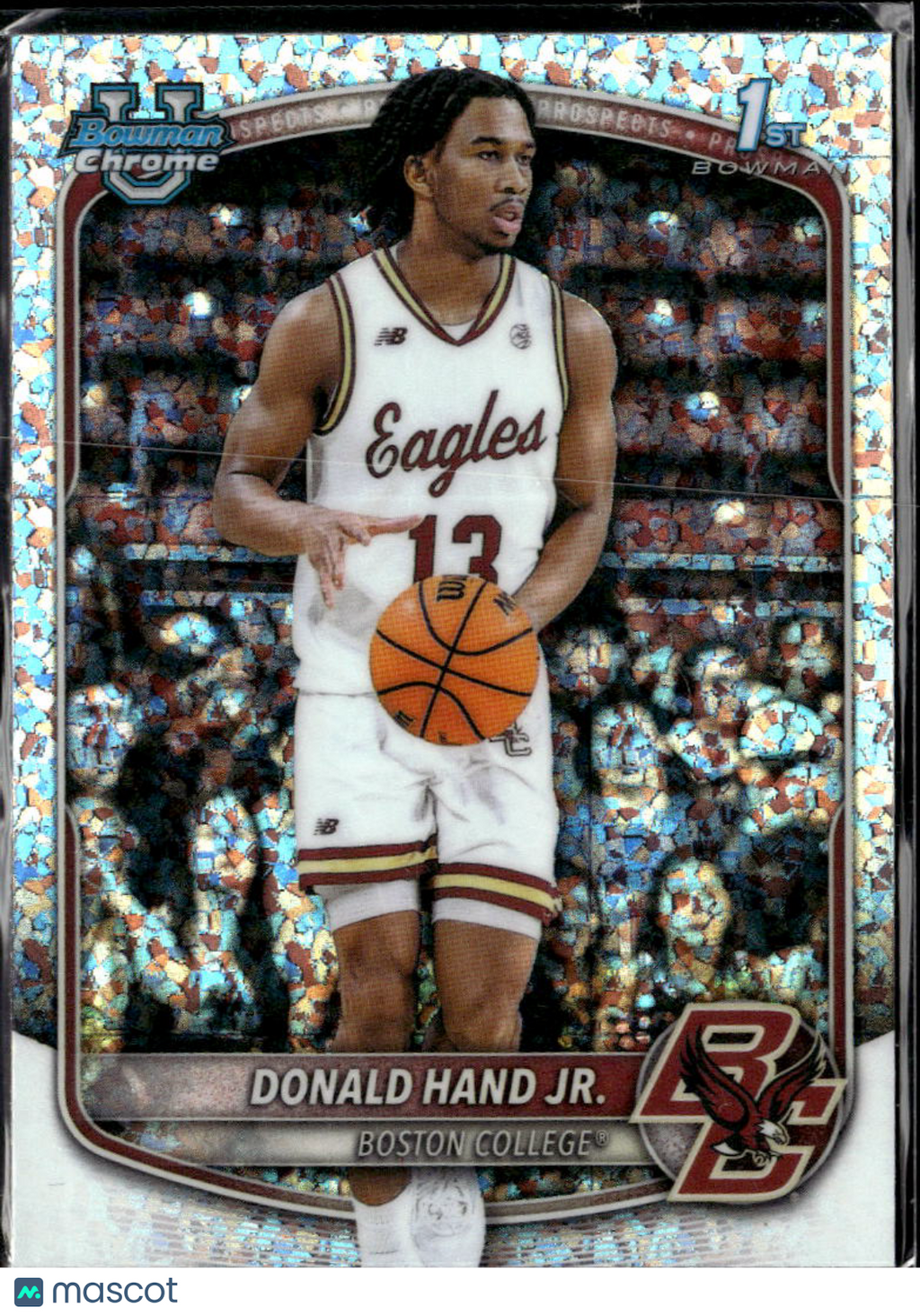 Donald Hand Jr. 2025 Bowman Chrome 1st Mini Diamond Boston College Eagles