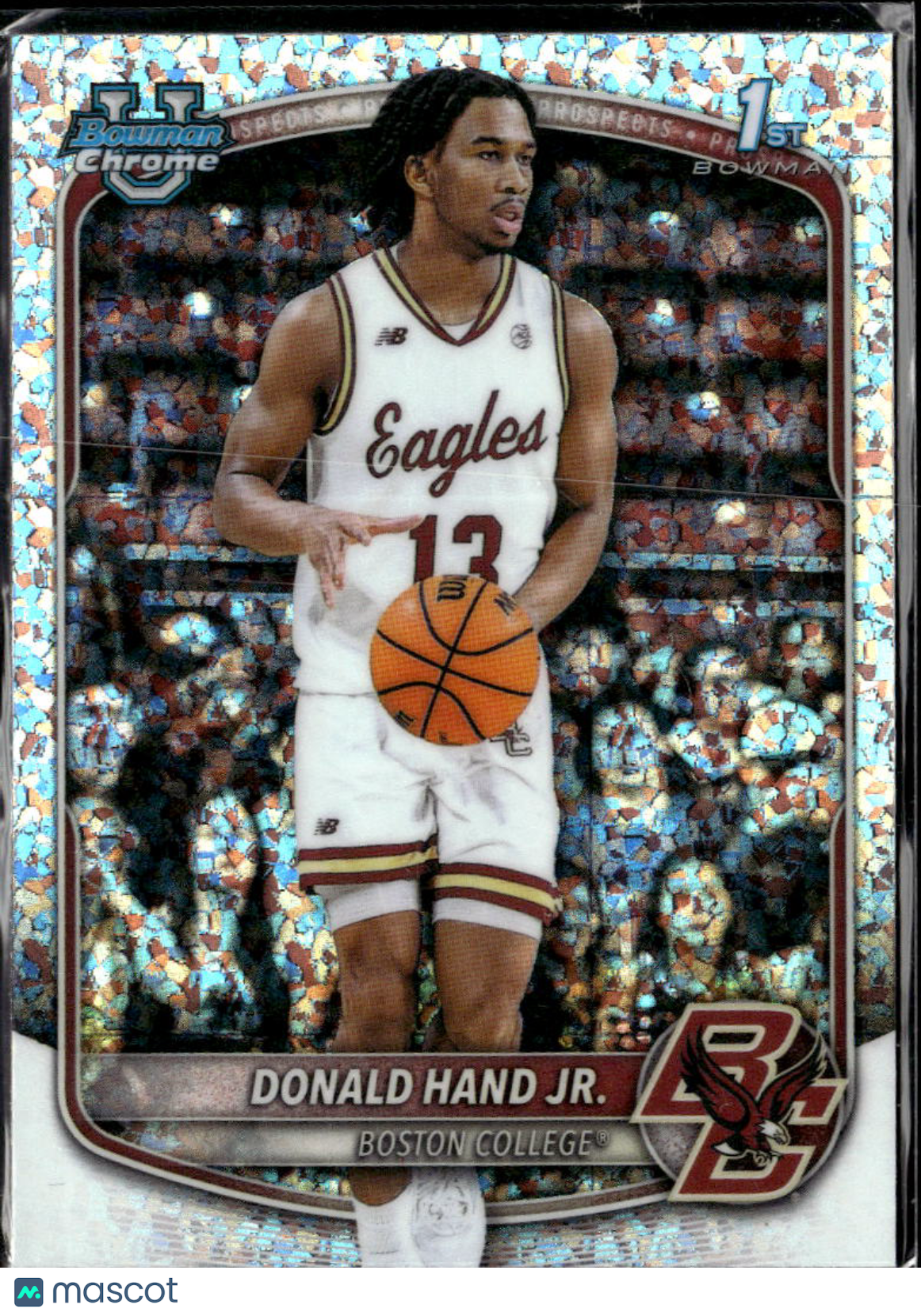 Donald Hand Jr. 2025 Bowman Chrome 1st Mini Diamond Boston College Eagles