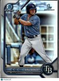 Dru Baker 2022 Bowman Chrome 1st Refractor RC /499 Tampa Bay Rays