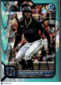Jazz Chisholm Jr. 2022 Bowman Chrome Aqua Shimmer Refractor /199 Miami Marlins