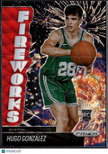 Hugo Gonzalez 2026 Prizm Fireworks Red Rookie RC /299 Boston Celtics