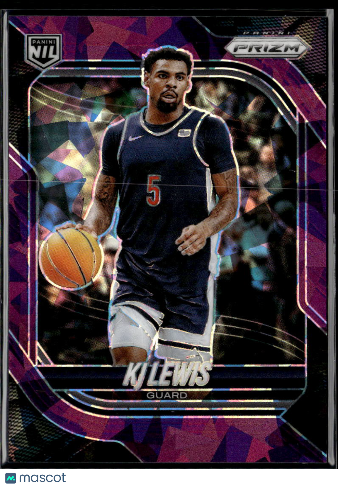 KJ Lewis 2026 Panini Prizm Purple Cracked Ice /199 Arizona Wildcats