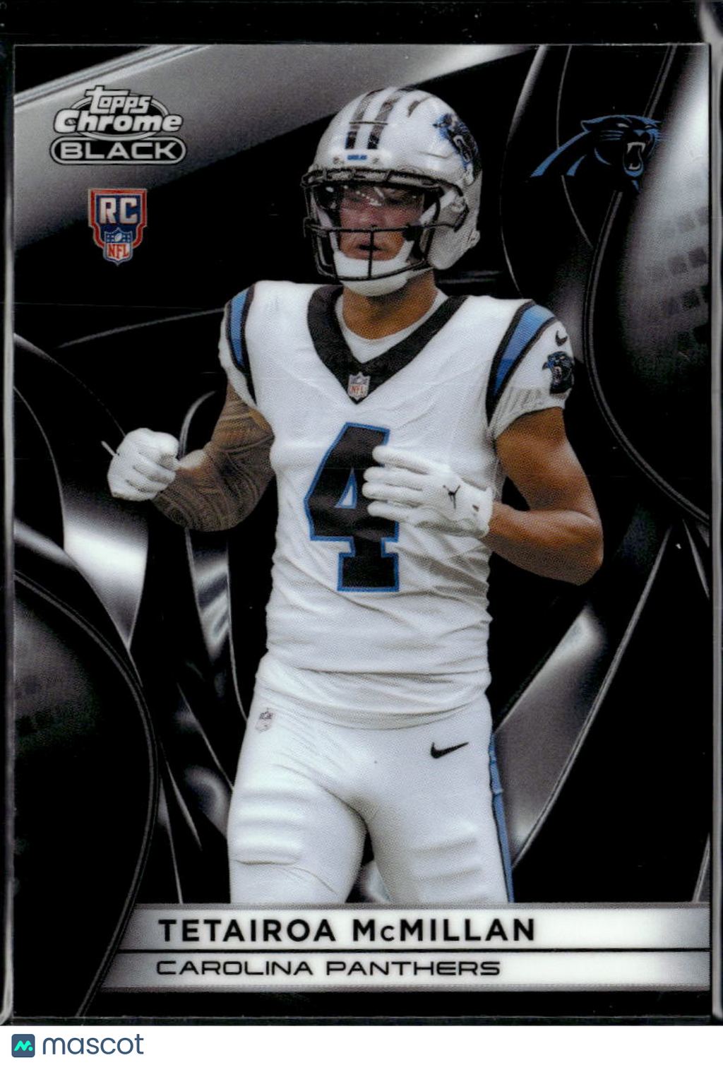 Tetairoa McMillan 2025 Topps Chrome Black Rookie RC Carolina Panthers
