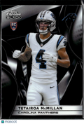 Tetairoa McMillan 2025 Topps Chrome Black Rookie RC Carolina Panthers
