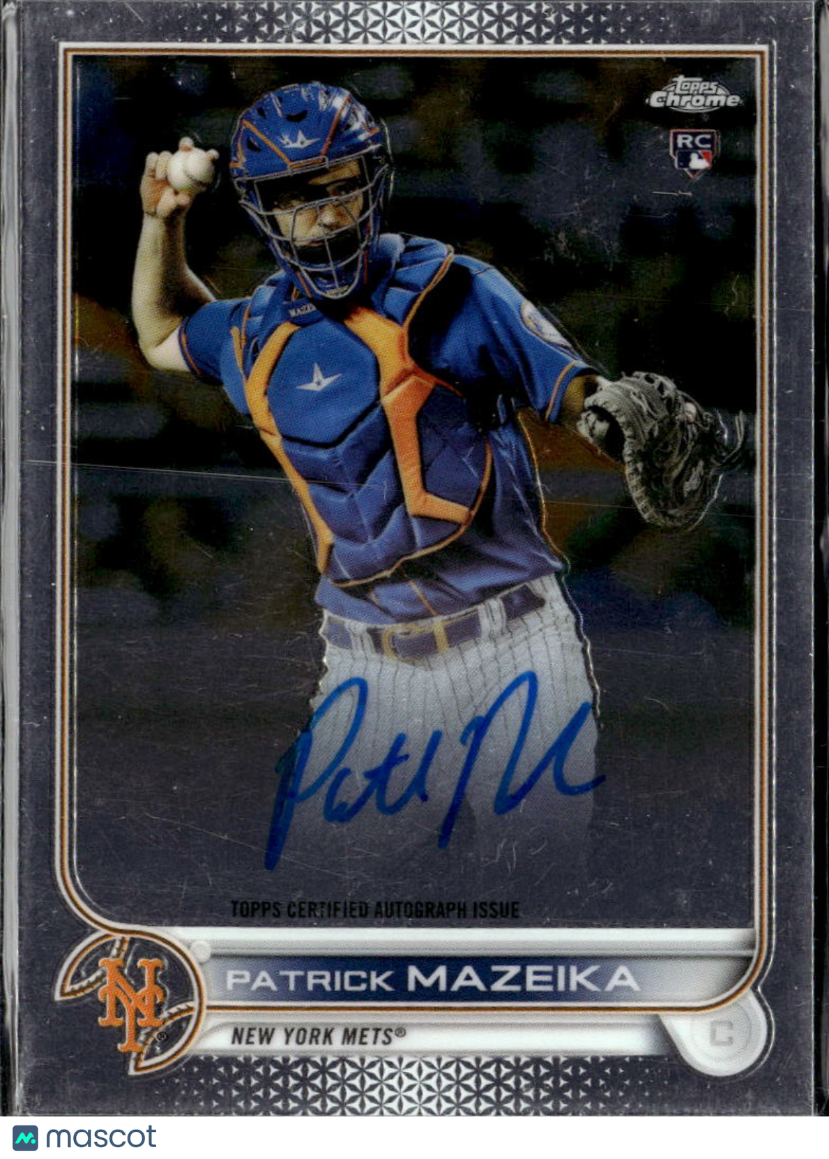 Patrick Mazeika 2021 Topps Chrome RC Auto Autograph New York Mets