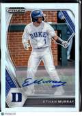 Ethan Murray 2021 Prizm Draft Picks Auto Autograph RC Duke Blue Devils