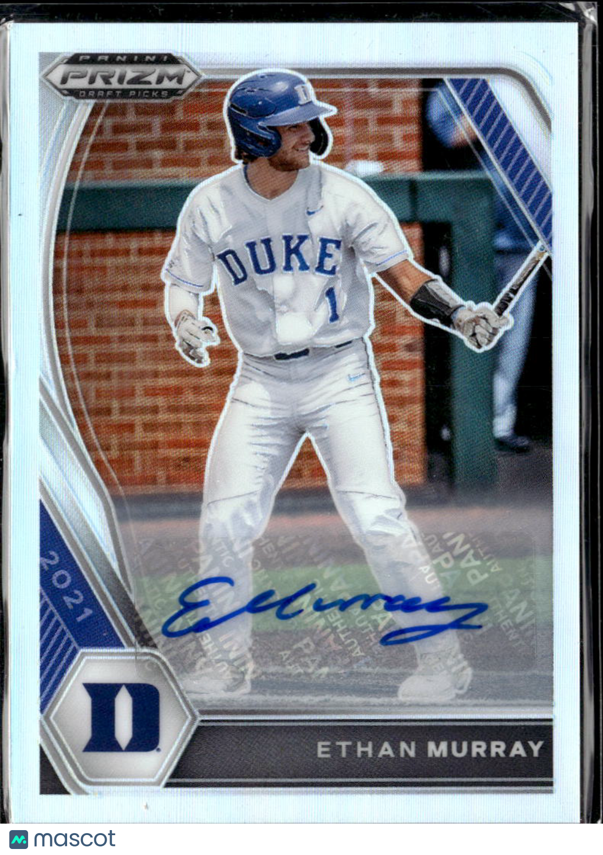 Ethan Murray 2021 Prizm Draft Picks Auto Autograph RC Duke Blue Devils