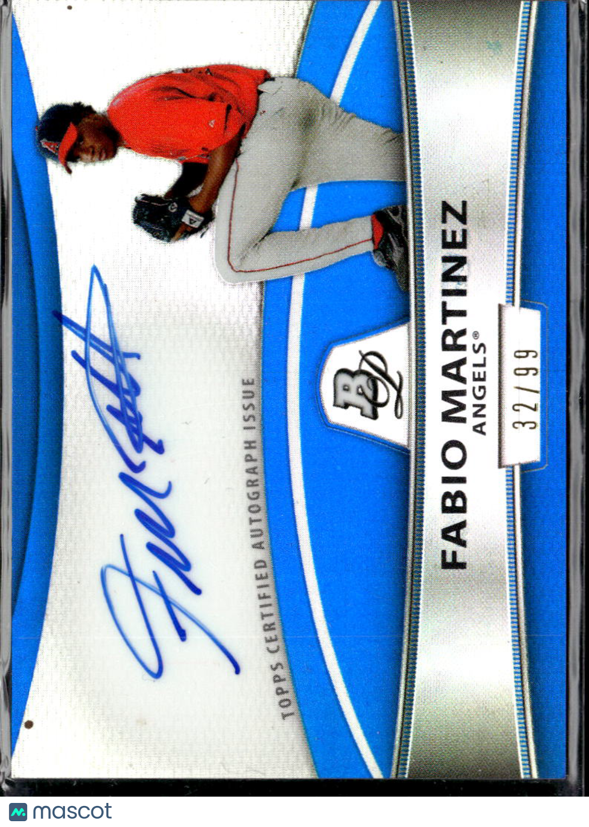 Fabio Martinez 2010 Bowman Platinum Auto Autograph /99 Los Angeles Angels