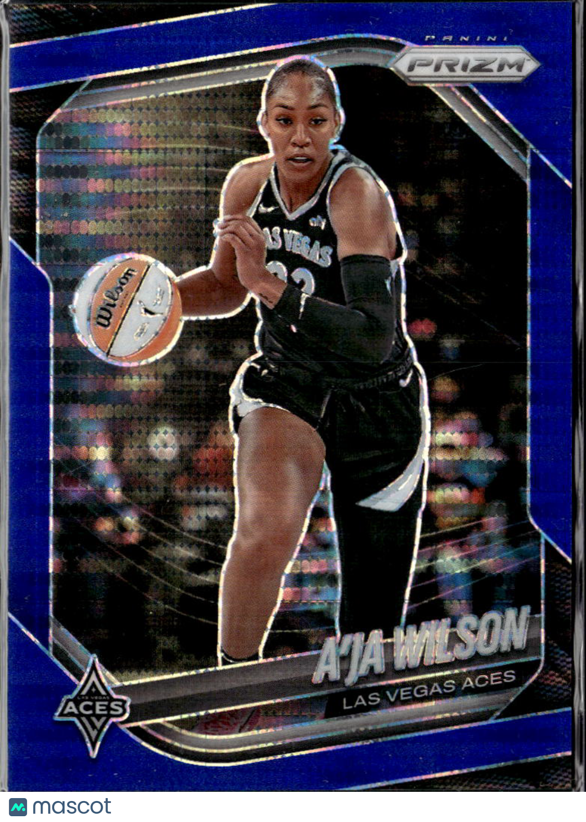 A'ja Wilson 2025 Panini Prizm WNBA Blue Pulsar 92/199 Las Vegas Aces