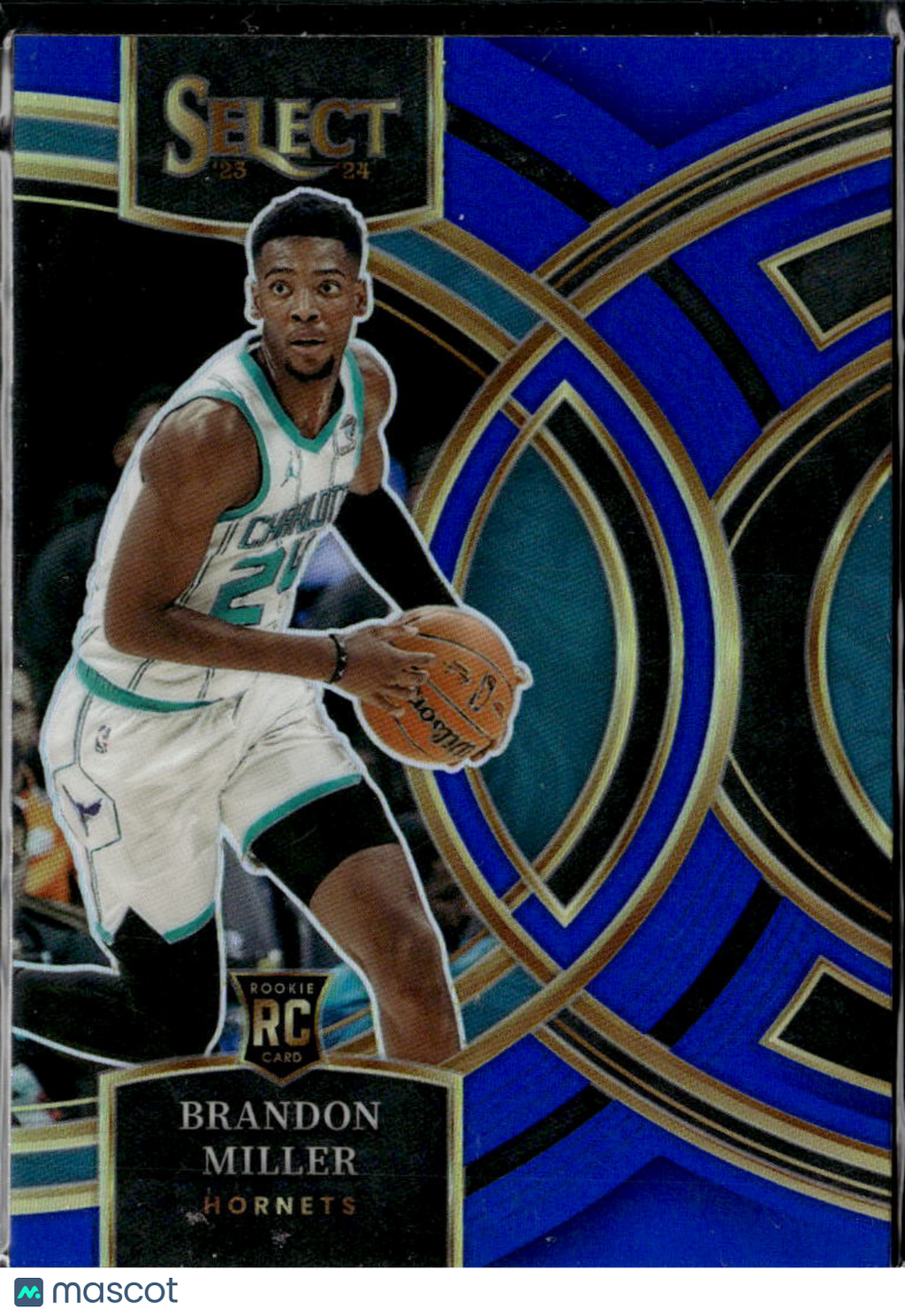 Brandon Miller 2024 Select Blue Holo Rookie RC Charlotte Hornets
