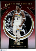 Anthony Edwards 2023 Select Certified Red Prizm Minnesota Timberwolves