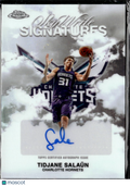 Tidjane Salaün 2025 Topps Chrome SkyWrite Auto Autograph Charlotte Hornets