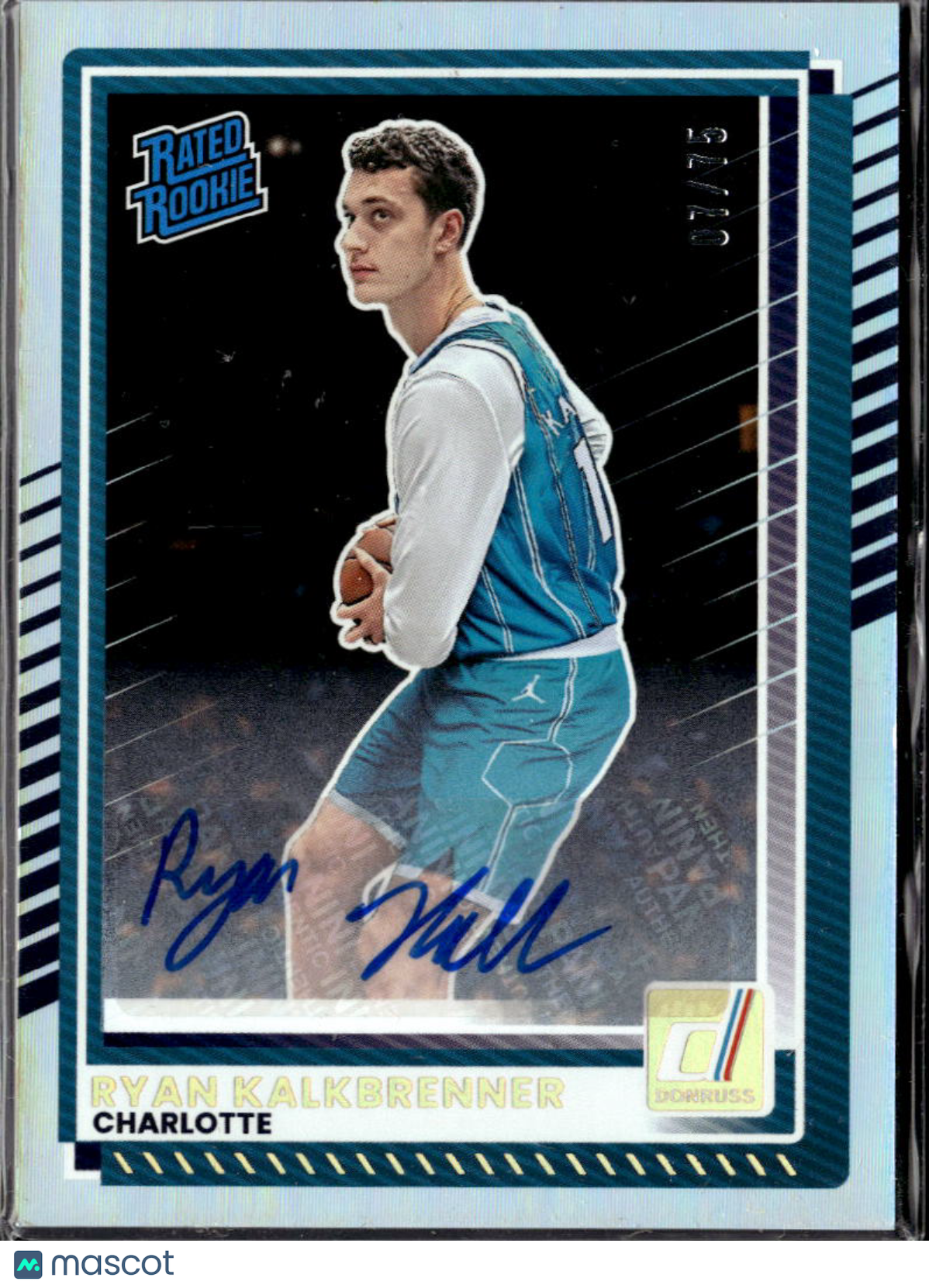 Ryan Kalkbrenner 2025 Donruss Auto Autograph RC 7/75 Charlotte Hornets
