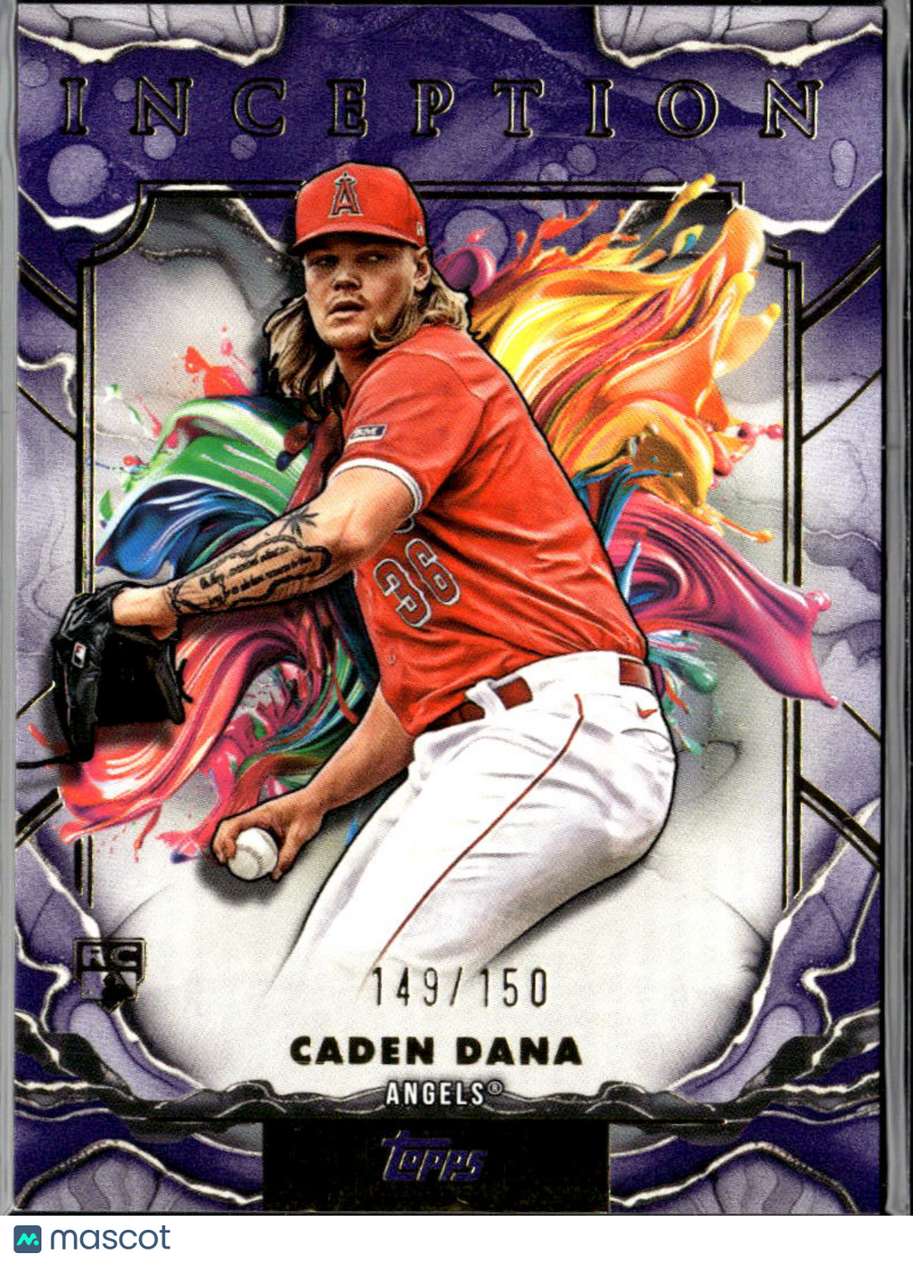 Caden Dana 2025 Topps Inception RC Rookie 149/150 Los Angeles Angels