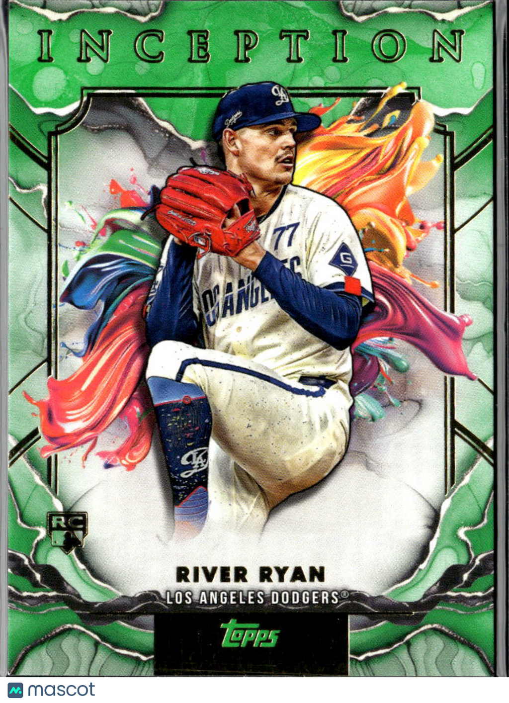 River Ryan 2025 Topps Inception RC Green Los Angeles Dodgers