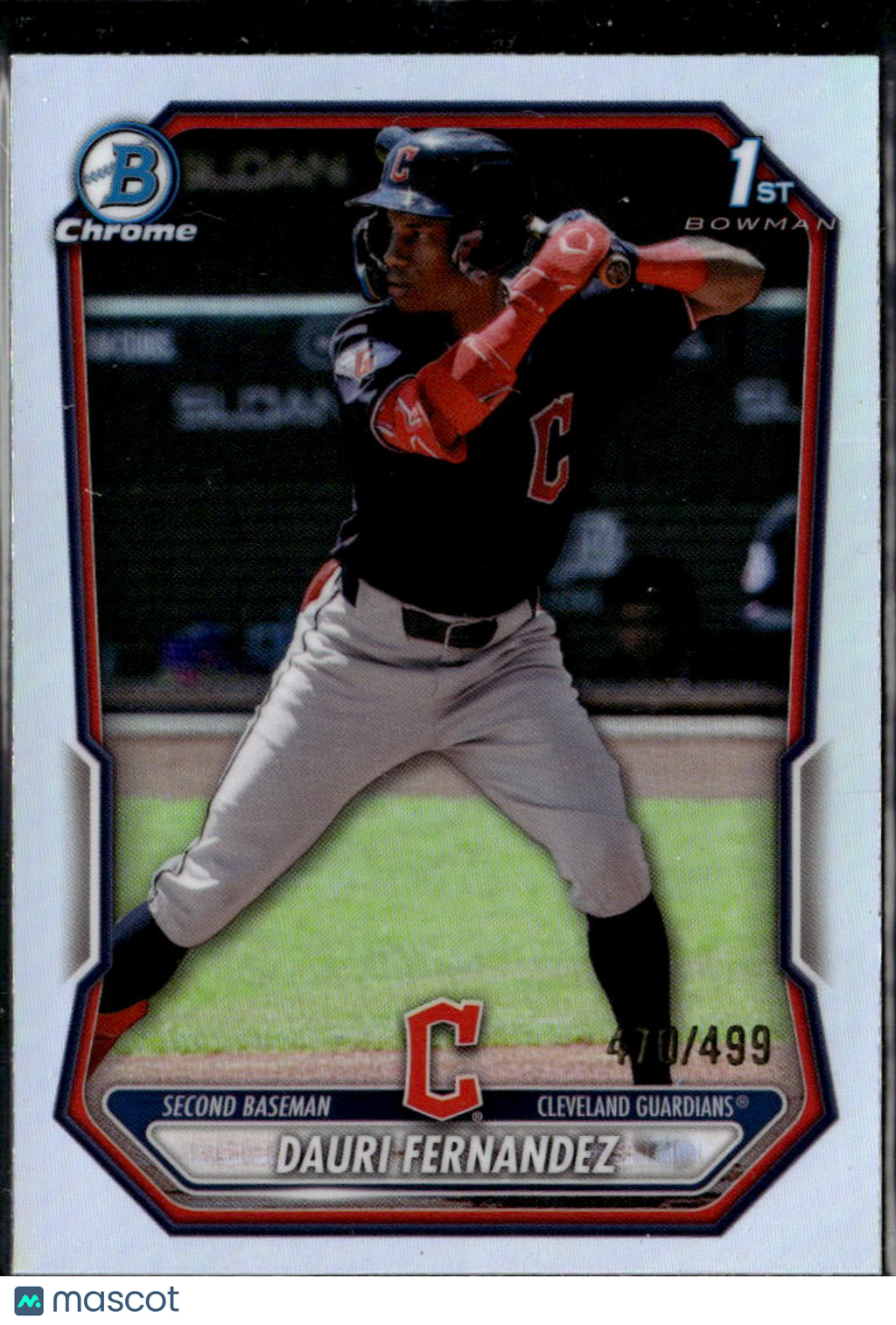 Dauri Fernandez 2026 Bowman Chrome 1st Refractor 470/499 Cleveland Guardians