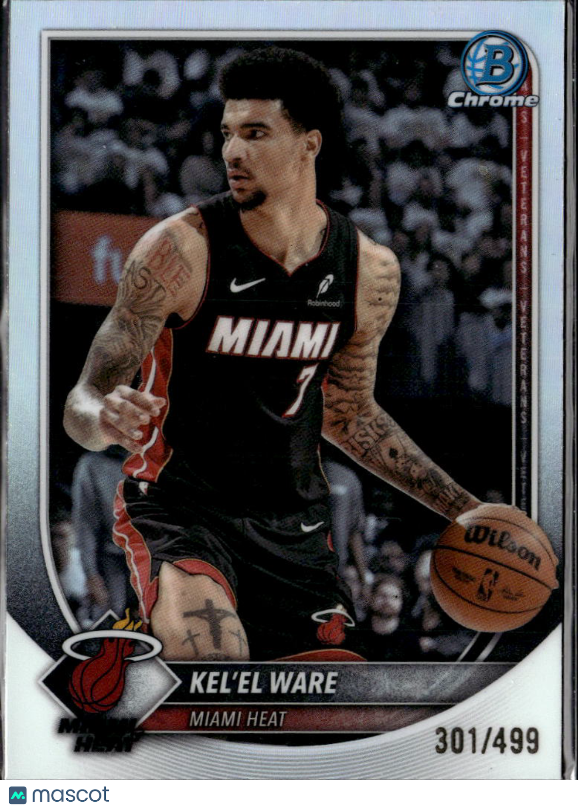 Kel'el Ware 2025 Bowman Chrome Refractor /499 Miami Heat