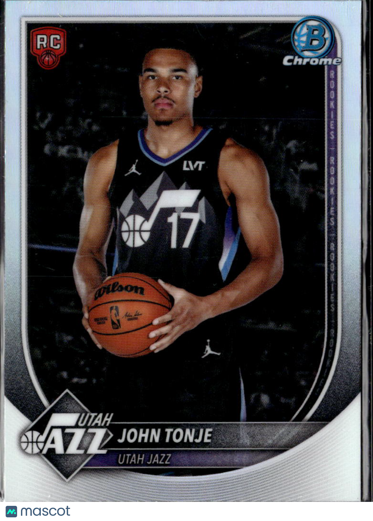 John Tonje 2025 Bowman Chrome RC RED Rookie Refractor Utah Jazz