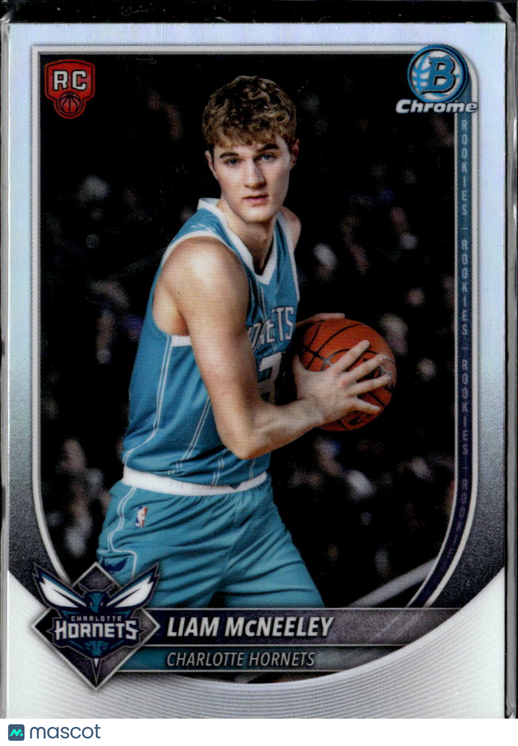 Liam McNeeley 2025 Bowman Chrome RED Rookie Refractor RC Charlotte Hornets