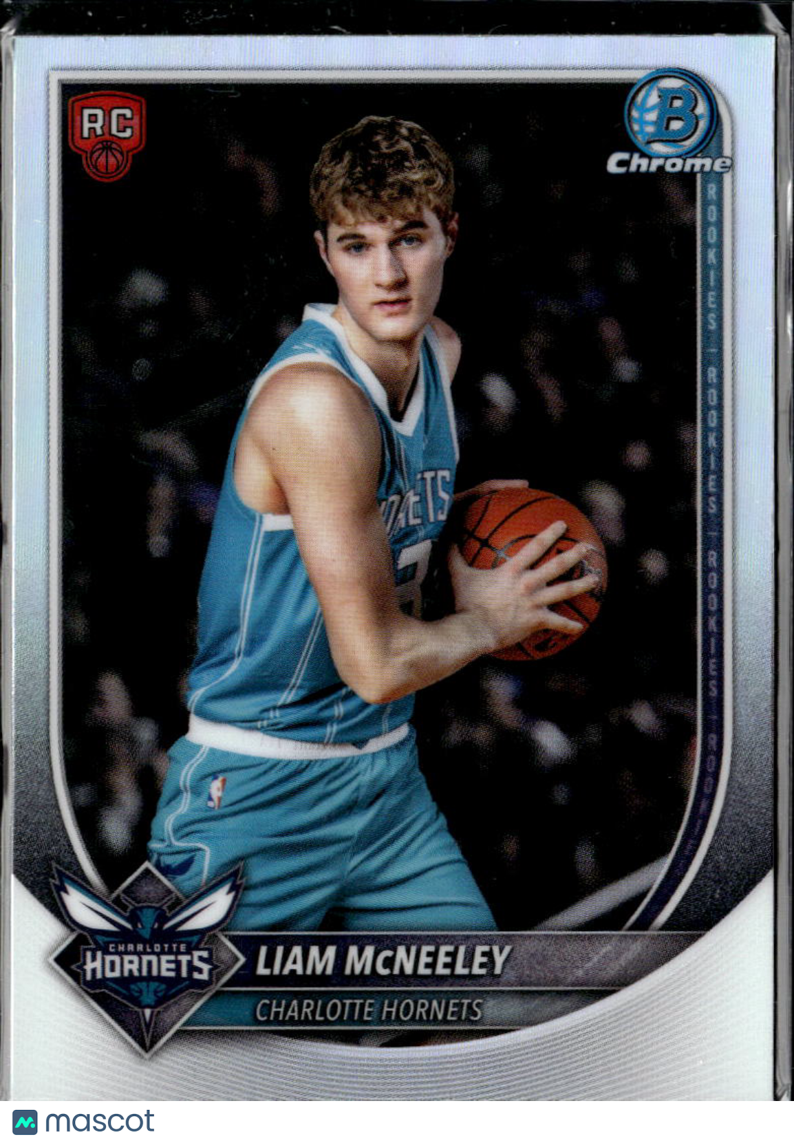 Liam McNeeley 2025 Bowman Chrome RED Rookie Refractor RC Charlotte Hornets