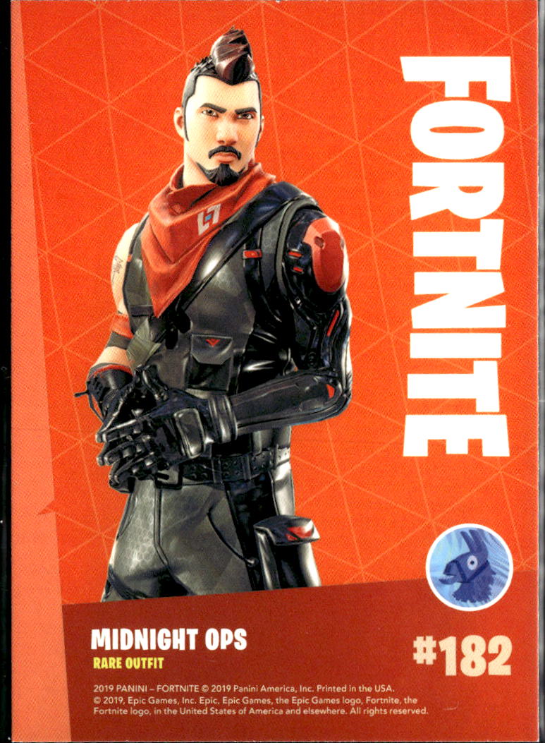 Midnight Ops 2019 Panini Fortnite Rare Outfit #182