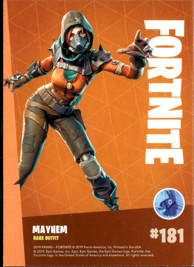 Mayhem 2019 Panini Fortnite Rare Outfit #181