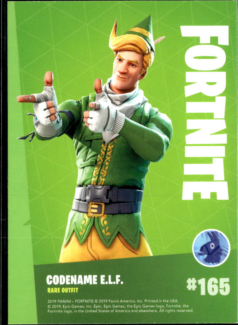 Codename E.L.F. 2019 Panini Fortnite Rare Outfit #165