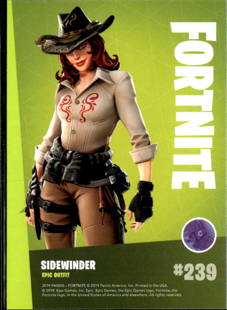 Sidewinder 2019 Panini Fortnite Series 1 Epic Outfit #239