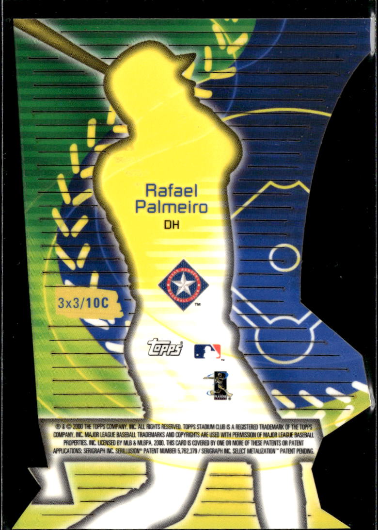 Rafael Palmeiro 2000 Topps Stadium Club 3x3 Luminous Texas Rangers