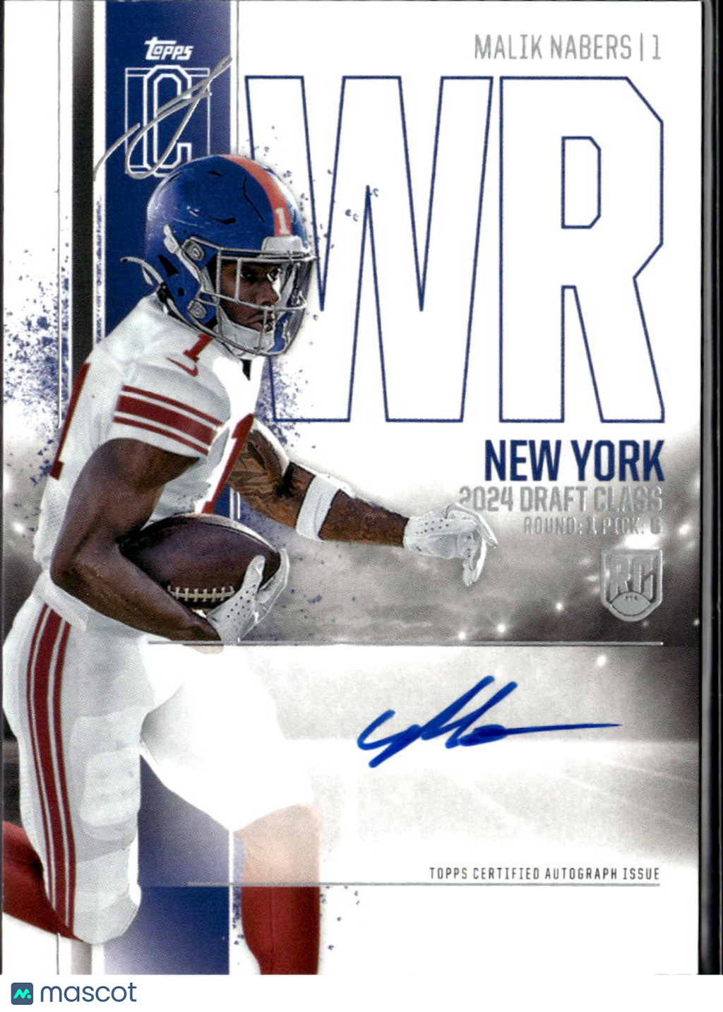 Malik Nabers 2024 Topps Signature Class Auto Autograph RC New York Giants