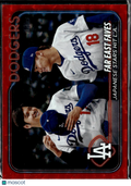 Yoshinobu Yamamoto Shohei Ohtani 2024 Topps Far East Faves Red RC /199 Dodgers