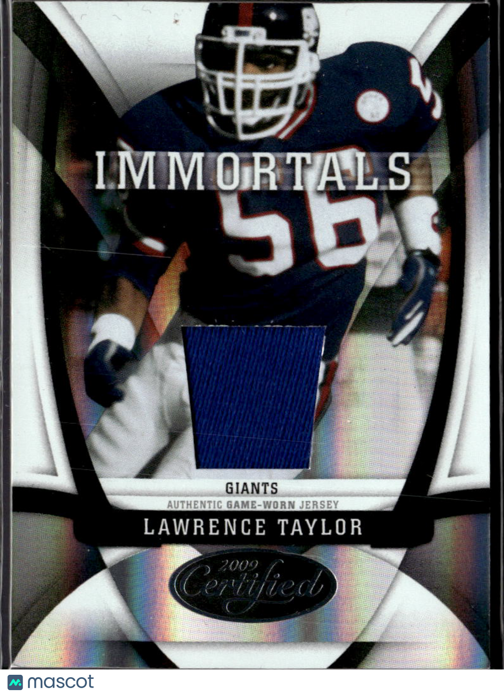 Lawrence Taylor 2009 Certified Immortals Game Worn Jersey Patch 177/250 Giants