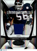 Lawrence Taylor 2009 Certified Immortals Game Worn Jersey Patch 177/250 Giants