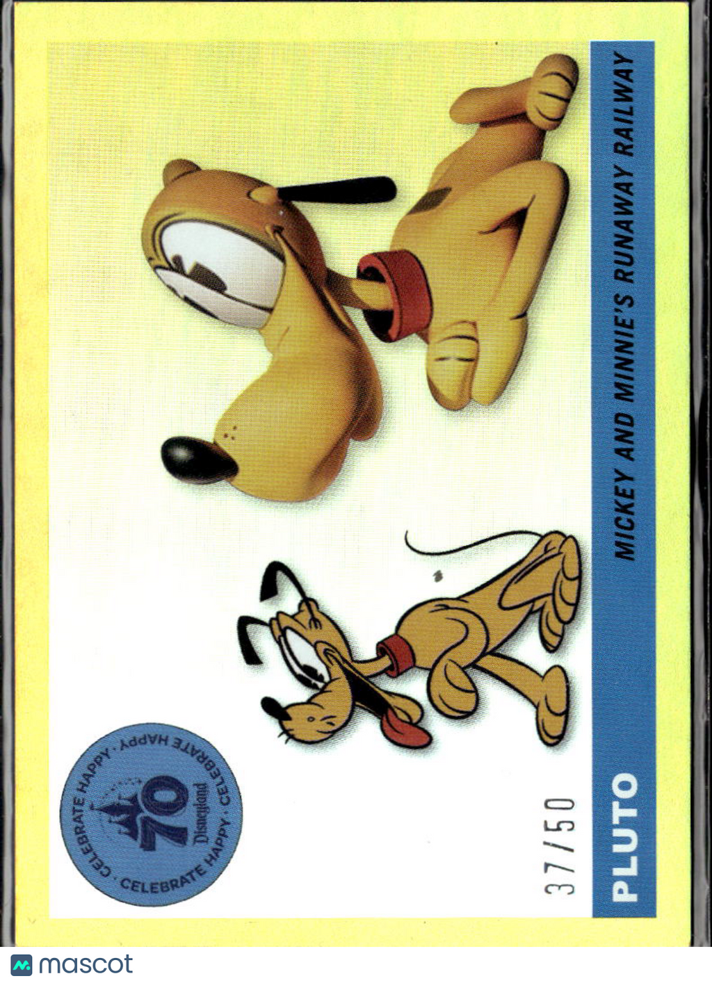 Pluto 2025 Topps Disneyland 70th Anniversary GOLD 37/50 #T55-12