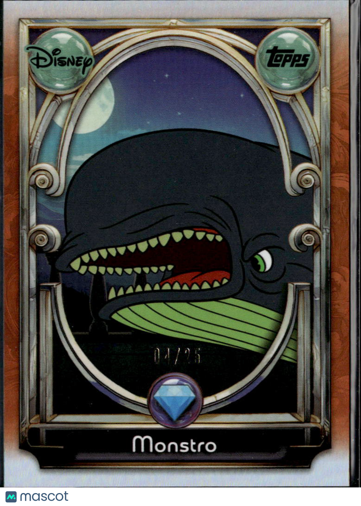 Monstro 2025 Topps Disney Wonder Orange Foil 4/25 #110