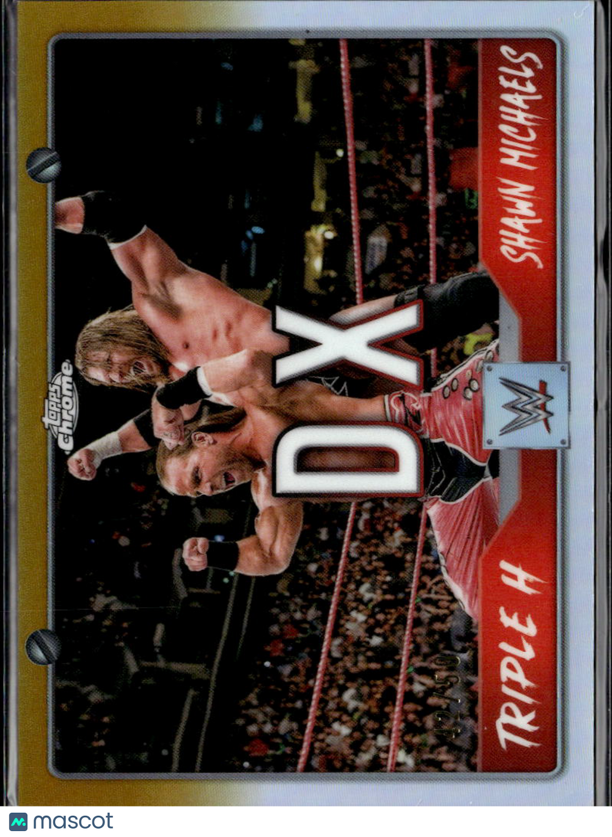 Shawn Michaels Triple H 2025 Topps Chrome WWE DX GOLD Refractor 42/50